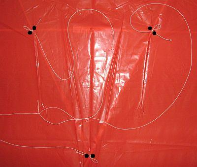 How to build a barn door kite - bridle knots